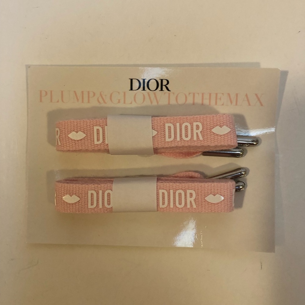 Dior Pink & White Shoe Laces NWOT